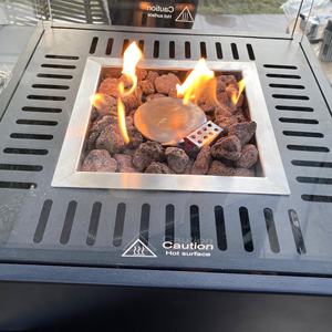 ColingLiving COLL001 16.5 pollici <span class=keywords><strong>gpl</strong></span> acciaio nero firepit cube caminetti indipendenti da esterno - Product Image 4