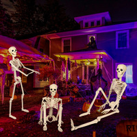 Neues Halloween Plastik-Skelettmodell 90cm mit Beweglichen Gelenken Lehrmittel Aufhängbar zur Dekoration Escape Room Requisiten