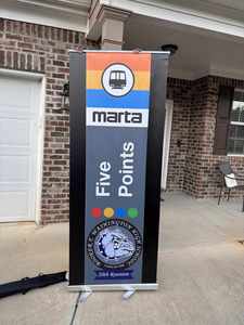 Top Rated Heavy Duty Sturdy Stable Base Roll up <b>Banner</b> for Corporate Meeting Seminar Workshop Presentation - Product Image 2