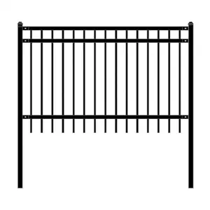 Factory Cheap Price Galvanized Wrought Iron Fence Garden Steel Tubular Fencing