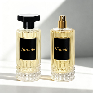 Coffret Cadeau de Luxe Flacon de Parfum 100ml – Bouteille en Verre Transparent avec Bouchon Noir – Emballage Vide Personnalisé pour Parfum – Idéal pour Cadeau de Mariage - Product Image 1