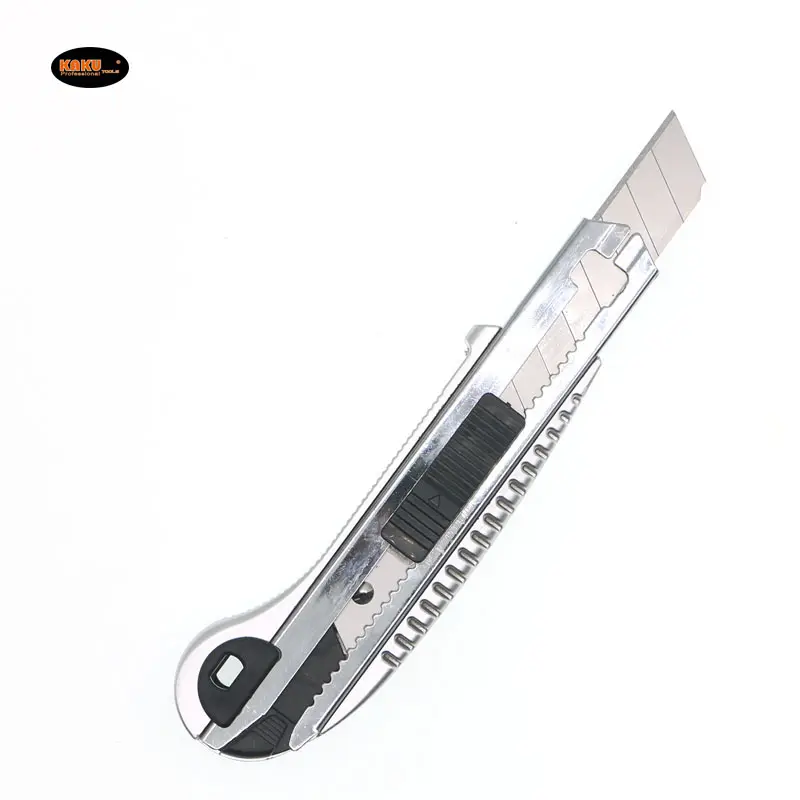 KAKU Hot Seller Heavy Duty Silver Utility Knife 18mm Wallpaper Knife Planting Paper Knife Cutter