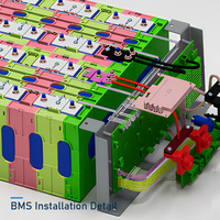 Kit de stockage d'énergie résidentiel modulaire 5 kWh, boîtier en tôle, composants structurels complets, batteries à cellules prismatiques