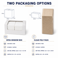 Serviettes en papier jetables ZAWADA, 2 plis, en pâte de bois vierge, 24x24, en boîte (4 plis), emballage en sac, pour cocktails, mariages et fêtes