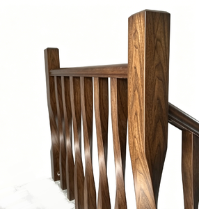 Colonnes en bois de chêne rouge réglables décoratives, piliers, pièces d'escalier, écologiques, installation facile, design personnalisé, villa, hôtel - Product Image 1