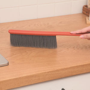 Cepillo para barrer el hogar, cerdas suaves, mango largo, tamaño grande, para limpieza Kang, cepillo manual para polvo, color blanco, gris, rojo - Product Image 4