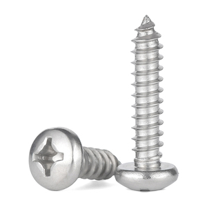 304 Stainless Steel Round Head Self Tapping <b>Screws</b> M1 M6 Phillips Pan Head - Product Image 2