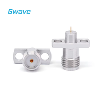 Connecteur RF femelle SMA pour PCB 26.5GHz DC avec bride à 2 trous