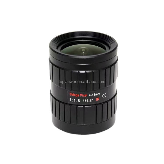 4-18mm CCTV Manual Zoom Lens Security Camera Lens CS Mount 3MP Aperture F1.6, 1/1.8" Surveillance Camera Lens