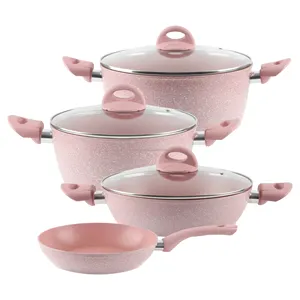 pink 13 piece non-stick pot set