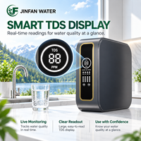 Purificateur d'eau RO sous évier, design compact, membrane RO, filtration en 4 étapes, contrôlé par application, 600 GPD, télécommande, JINFAN WATER