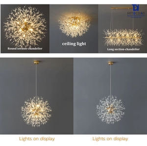 Luci Nordic Modern Luminaire supendu Design salone lampada a sospensione per soggiorno Vintage <span class=keywords><strong>Retro</strong></span> lampadario a tarassaco - Product Image 2