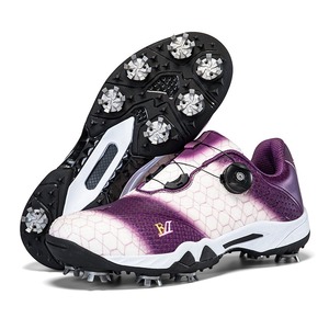 Zapatos de Golf con Diseño Hexagonal Rojo, Cierre Boa y Suela de Goma, Zapatillas Deportivas de Verano para Hombre - Product Image 3