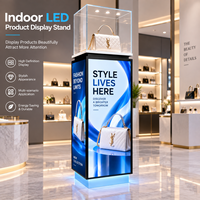 Support d'affichage publicitaire LED intérieur HD avec vitrine en verre, kiosque numérique écoénergétique pour les boutiques de sacs à main