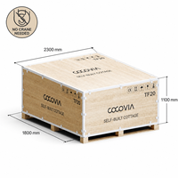 Cabine de bureau modulaire haut de gamme pour jardin 2,3 m, entièrement en aluminium, préfabriquée, DIY, studio insonorisé moderne pour l'UE | États-Unis | Marché australien