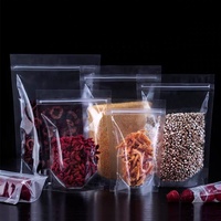 Sachets personnalisés transparents à fermeture éclair de qualité alimentaire, en gros, emballages plastiques refermables pour snacks et noix