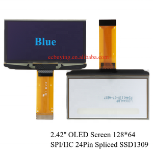 Layar OLED 2.42 " 2.42 Inci Baru, Layar LCD Tanpa Bingkai 128*64 128x64 SPI IIC SSD1309 Drive 24pin Tipe Sambungan - Product Image 3