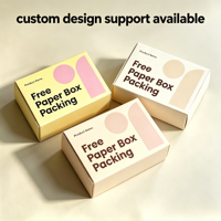 Boîtes personnalisées écologiques réutilisables en carton blanc avec motif cercle jaune, impression ovale, minimalistes, propres, lumineuses, élégantes, simples, en forme de L