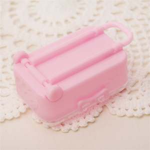 Mini Maleta de Moda, Caja de Joyería Transparente de Plástico, Estuche de Almacenamiento para Regalos DIY con Cierre Abierto Disponible en Blanco, Negro, Morado y Azul - Product Image 4