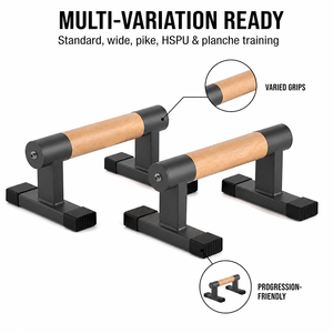 Wooden Parallel Dip Bar Thick Beech Handles Rock-Free Fitness Equipment for Home Gym <strong>Gymnastics</strong> Strength Training <strong>Bench</strong> Rack - Product Image 6