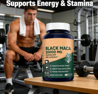 Fabricant de capsules de Maca noire péruvienne, booster d'énergie naturel et de résistance pour les hommes, végétalien, certifié GMP, marque MAXTHR, étiquette privée