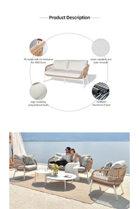 Factory Direct Modern Eco-Friendly Outdoor <strong>Rattan</strong> <strong>Sofa</strong> Set for Patio Garden Balcony Hotel Park Use-Hot Sale High Cost Effective - Product Image 5