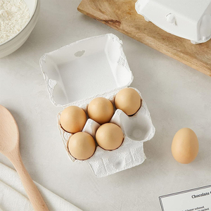 Customized Environment-Friendly Egg Tray Carton With Cover Pulp Moulding 12 20 Eggs Carton/Tray/Box