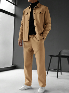 Sonbahar ve kış ceketinizin yeni erkek mont rahat spor iş ceket setleri - Product Image 3