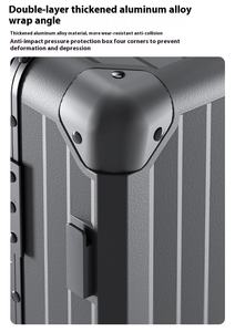 Venta al por mayor de fábrica, <span class=keywords><strong>maleta</strong></span> con ruedas anchas, equipaje, marco de aluminio, bolsa de viaje con rueda de patinaje extraíble y Asa cómoda - Product Image 2