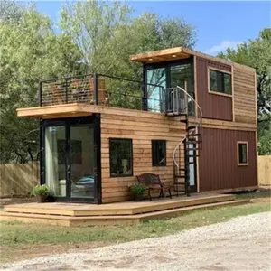 Europa Großbritannien Outdoor-Lagerhaus Fertighaus Kleines modulares Wald-Gästehaus Winziges Haus auf Rädern Vorgefertigtes Holz container haus