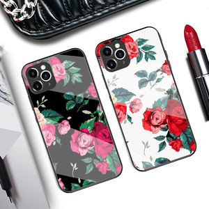 <span class=keywords><strong>Funda</strong></span> protectora para teléfono móvil <span class=keywords><strong>Iphone</strong></span>, carcasa de vidrio templado con rosas y flores para <span class=keywords><strong>Iphone</strong></span> 11 12 13 Pro Max Xr <span class=keywords><strong>X</strong></span> Xsmax Xs 13pro 12pro - Product Image 4