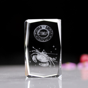 Di vendita caldo 12 Zodiaco Regali di Leo K9 3d Laser di Cristallo Regali di Decorazione per I Regali di San Valentino - Product Image 6