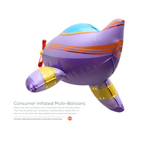 Nuovo cartone animato 4D aereo Globos forniture per feste di buon compleanno giocattoli per bambini palloncino ad aria calda con pellicola di alluminio per decorazioni per feste - Product Image 2