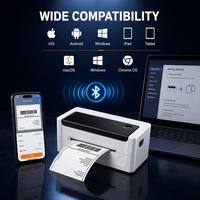 Imprimante d'étiquettes thermiques sans encre Edoo ED1080 4x6, haute résolution, pour entrepôt, commerce de détail et stockage