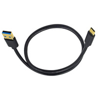 Kabel USB A ke USB C Berlapis Emas OEM, Kabel Pengisian Daya & Data USB 3.0 untuk Laptop, Tablet, dan Perangkat Seluler