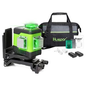 <span class=keywords><strong>Huepar</strong></span> 503CG <span class=keywords><strong>3x360</strong></span> 2 batería de iones de litio, nivelación y alineación de tres planos, haz verde 3D, nivel láser de 12 líneas multi - Product Image 1