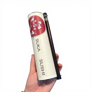 Tubo <span class=keywords><strong>di</strong></span> <span class=keywords><strong>Carta</strong></span> Cilindrico Bianco in Stock per Imballaggio Sushi con Tubo per Salsa, in Materiali per Alimenti <span class=keywords><strong>di</strong></span> Grado Alimentare - Product Image 3