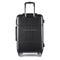 Valise à roulettes en aluminium de haute qualité avec serrure TSA ensemble de 2 20 pouces 24 pouces noir dessin abs pc valise de voyage