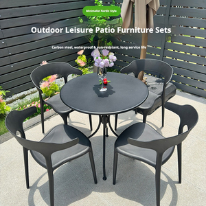 <span class=keywords><strong>Set</strong></span> <span class=keywords><strong>da</strong></span> <span class=keywords><strong>Giardino</strong></span> Moderno <span class=keywords><strong>e</strong></span> Semplice in Plastica con Sedia Monoblocco <span class=keywords><strong>e</strong></span> <span class=keywords><strong>Tavolo</strong></span> in Acciaio al Carbonio per Cortile, Balcone, Agriturismo, Bar - Product Image 2