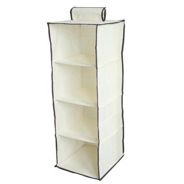 4 Layers Folding Hanging Organizer Hanging Shelves Closet Organizer Hanging