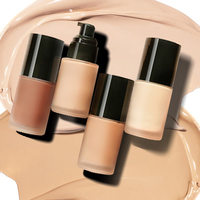 Fond de Teint Liquide Noir Personnalisé de Haute Qualité 8 Couleurs, Cosmétique Naturelle, Fini Mat Bio, Contrôle du Sébum, Minimisation des Pores, Imperméable