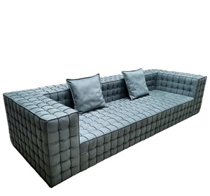 Grand deux places: 194cm salon nordique de luxe salle de réunion salon canapé en tissu abrasif moderne - Product Image 1