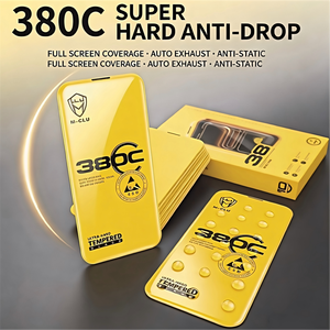 กระจกนิรภัยใส HD 380CC Borderle สำหรับ iPhone 17 16 15 14 Pro Max Air Screen ฟิล์ม 9H กาวเต็มแผ่น ป้องกันไฟฟ้าสถิตย์ ขอบโค้ง - Product Image 5