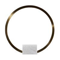 Lampe de table en métal doré avec base en marbre, éclairage de luxe pour la maison JY6149
