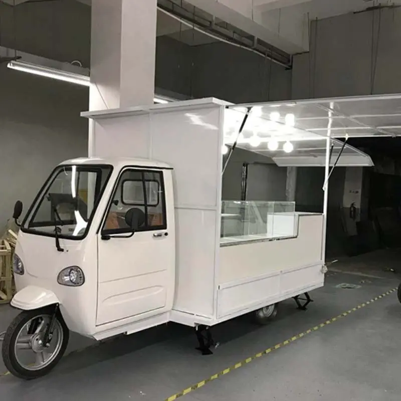 Multifunzionale 3 ruote Food Truck prezzo Piaggio Ape Coffee Van Hot Dog carrello motore Diesel vendita
