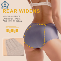 Culotte menstruelle 4 couches taille moyenne Bragas Mestruales en nylon de bambou étanche réutilisable lavable et absorbante pour période d'incontinence