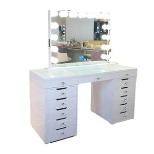 Mesa de Maquillaje Negra Moderna y Sencilla, <span class=keywords><strong>Tocador</strong></span> <span class=keywords><strong>Blanco</strong></span> Comercial con Cajones de Almacenamiento, <span class=keywords><strong>Espejo</strong></span> para Tienda de Vestidos de Novia - Product Image 5