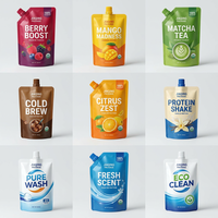 Pochette à bec verseur personnalisée de qualité alimentaire durable pour eau minérale, vodka, bière, boissons – Sac pulvérisateur en plastique Mylar