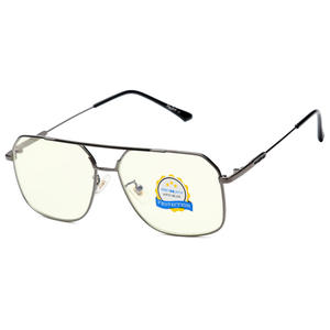 Nouvelle monture de lunettes carrée en métal anti-lumière bleue pour hommes, lunettes de soleil tendance 50005 - Product Image 2