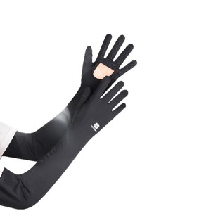 Guantes de Protección Solar de Manga Larga con Palma Expuesta, Transpirables, Anti-UV, para Ciclismo, Actividades al Aire Libre, Unisex, Tacto de Seda de Hielo, Protección para Conducir - Product Image 1